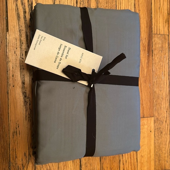 West Elm Bedding New West Elm Tencel King Sheets Stormy Blue Poshmark
